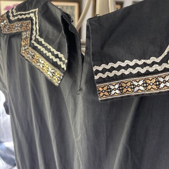 Thunderbird Fashions Black Dress with Metallic Trim - Classic Chic - Picture 5 of 6